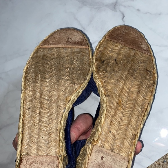 Ralph Lauren Wedge Canvas Sandals - Picture 4 of 5